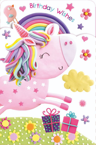 Picture of BIRTHDAY WISHES UNICORN CARD